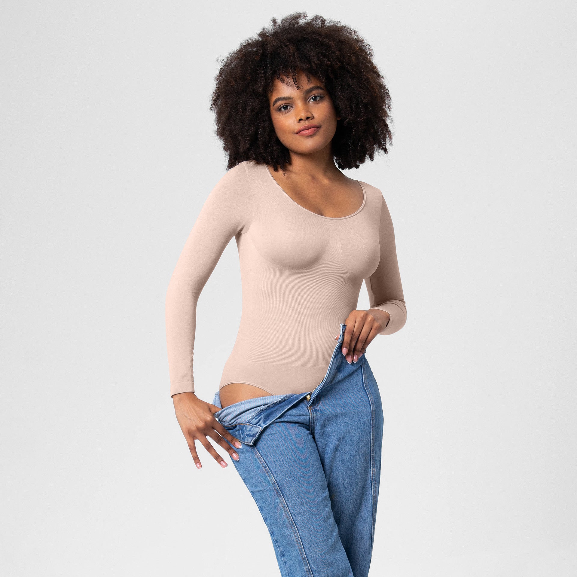 Seamless one-piece shapewear