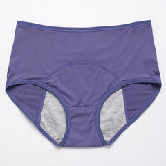 Large Size 10 Mesh Breathable Pre and Post Period Leakage Prevention Physiological Pants Medium and High Waisted Women's Panties