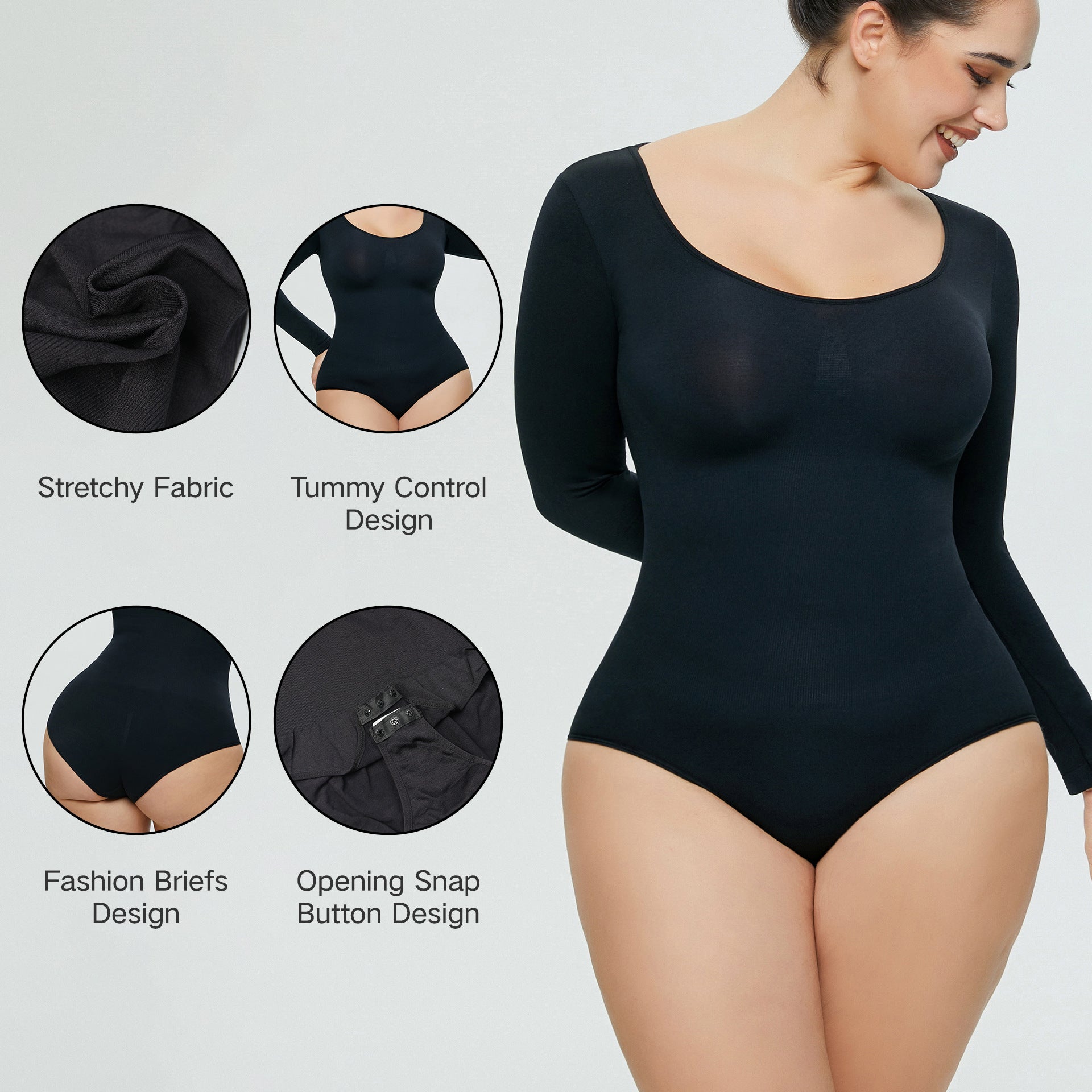 Seamless one-piece shapewear
